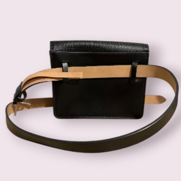 Women's Calvin Klein Wide Flap Embossed Monogram Belt Bag Small - Picture 2 of 8